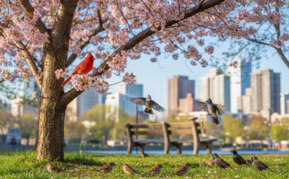 seasonal urban birdwatching